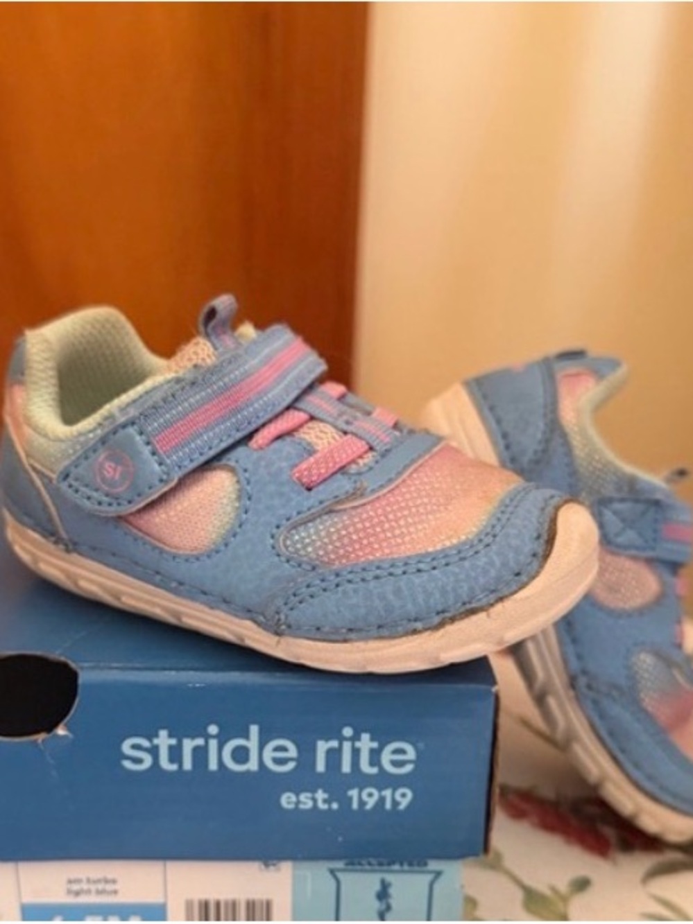 Stride Rite Blue & Pink Toddler Athletic Sneakers